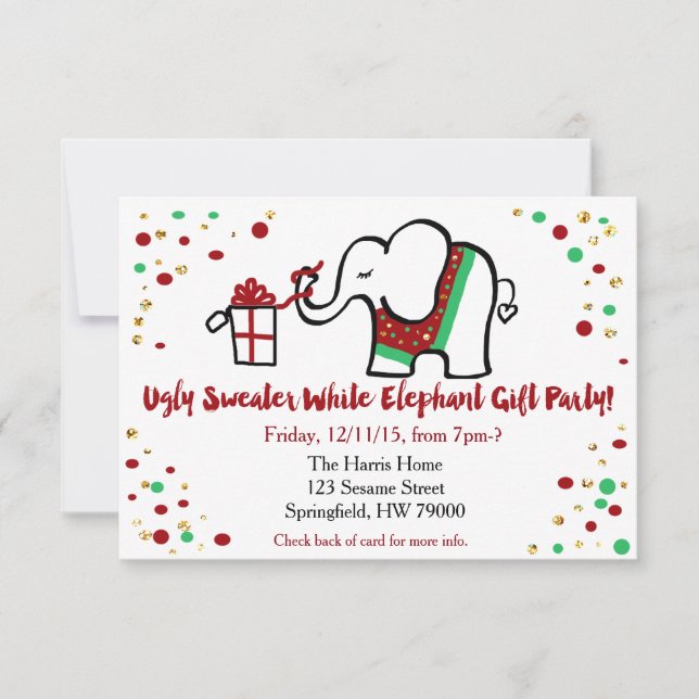 Convite de festas de Natal (Frente)