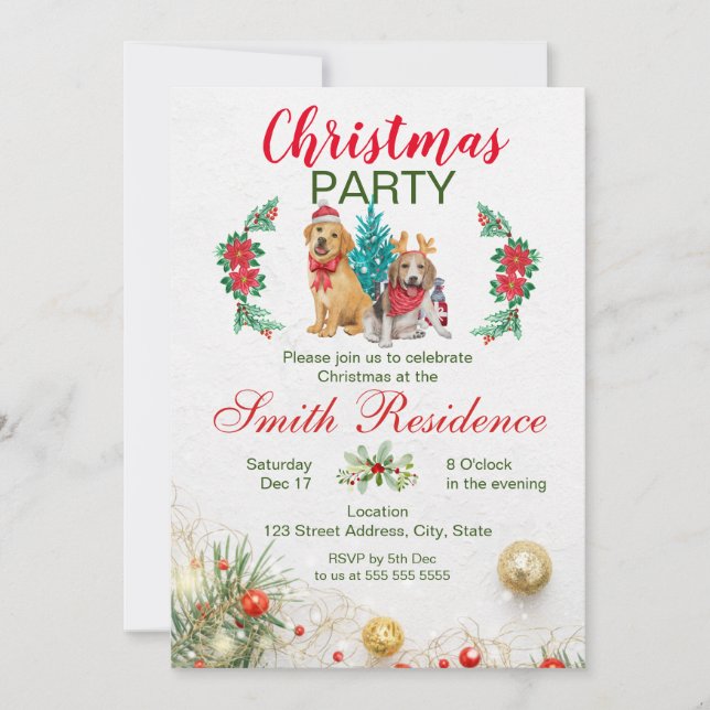 Convite de festas de Natal (Frente)