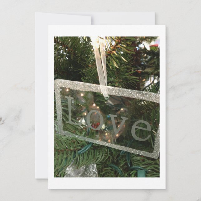 convite de festas DE NATAL "AMOR" (Frente)