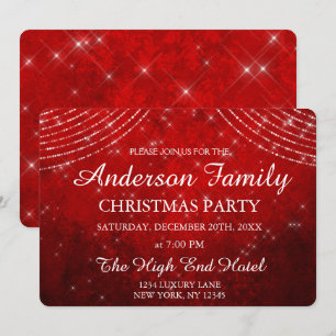 Convite de festas de Natal Anual Leve da Cadeia Ve