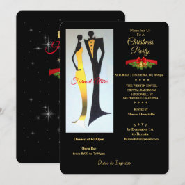 Convite de festas de Natal Art Deco