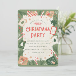 Convite de festas de Natal artesanato
