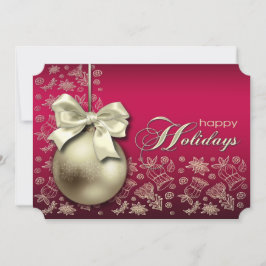 Convite de festas de Natal Bauble