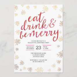 Convite de festas de Natal | Bebida seja feliz