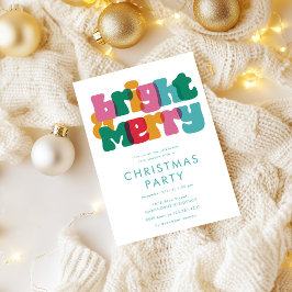 Convite de festas de Natal brilhante Feliz