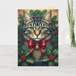 Convite de festas de Natal Cat 2024