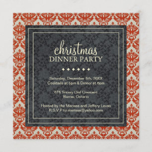 Convite de festas de Natal clássico