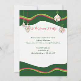 Convite de festas de Natal colorido