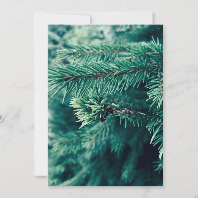 Convite de festas de Natal com Árvore de Natal (Frente)