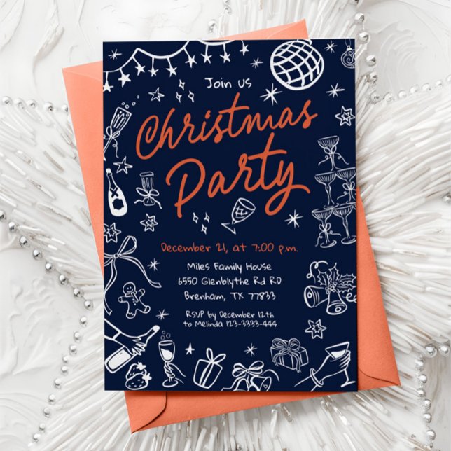 Convite de festas de Natal, Convite Desenhado à Mã (Criador carregado)