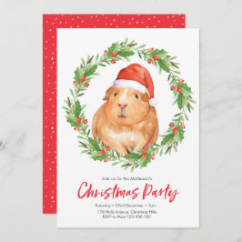 Convite de festas de Natal | coroa de hamster