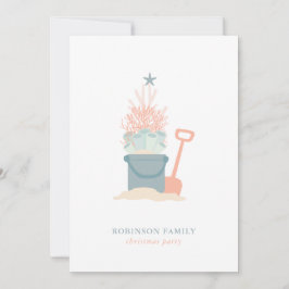 Convite de festas de Natal Costeiro Seasid