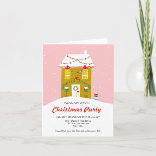Convite de festas de Natal da Casa de Pão Gingerpã