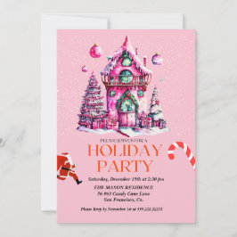 convite de festas de Natal da Casa rosa