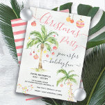 Convite de festas de Natal da Ilha Tropical Beach<br><div class="desc">Vá para as Ilhas com este convite da festa de Natal Tropical. Possui uma coloração aquosa Palm Trees com enfeites de natal. Todas as palavras podem ser mudadas para o ajustado de que você precisa. Design simples e limpo. Todos os textos podem ser alterados! Para fazer mais mudanças, vá para...</div>