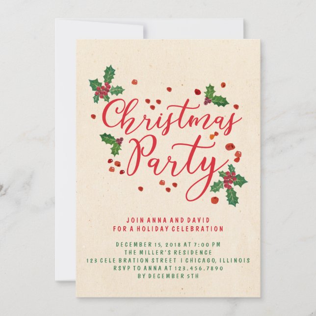 Convite de festas de Natal da Typografia (Frente)