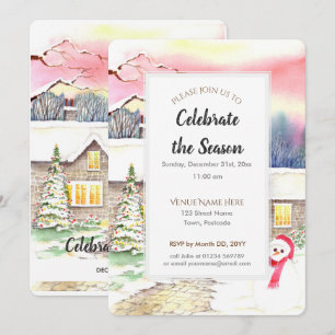 Convite de festas de Natal de Ano Novo