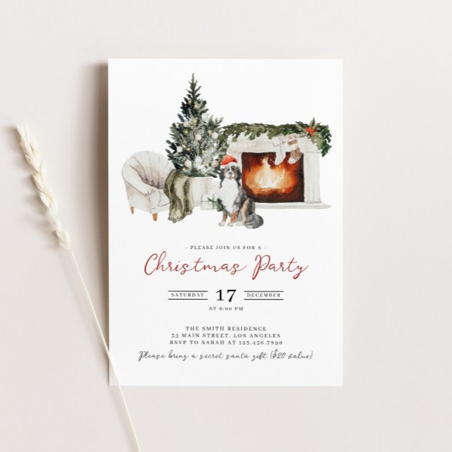 Convite de festas de Natal de Aquarela (Criador carregado)