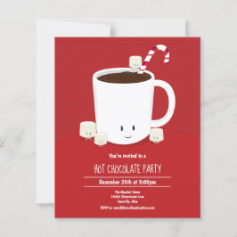 Convite de festas de Natal de Chocolate Quente