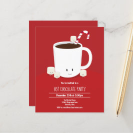 Convite de festas de Natal de Chocolate Quente