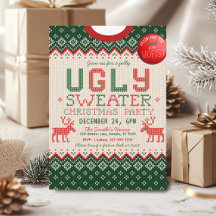 Convite de festas de Natal de Doce Feio