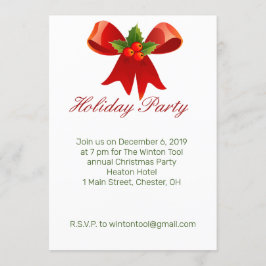 Convite de festas de Natal de Férias do Arco Verme