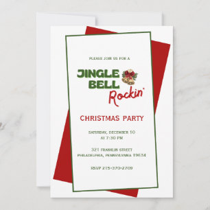 Convite de festas de Natal de Jingle Bell Rockin