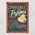 Convite de festas de Natal de Panjamas<br><div class="desc">PANCAKES E PAJAMAS DE NATAL - FESTA DE BRUNCH DE FÉRIAS! Incrível e Festivo, este convite de festas de festas de café da manhã é excelente para festas festivas e divertidas de férias! O Convite apresenta gráficos de férias divertidos e festivos em um fundo falso de quadro com borda de...</div>