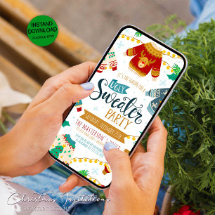 Convite de festas de Natal Digital Muito Suave