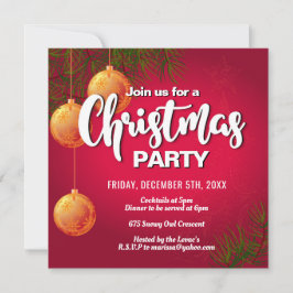 Convite de festas de Natal divertido