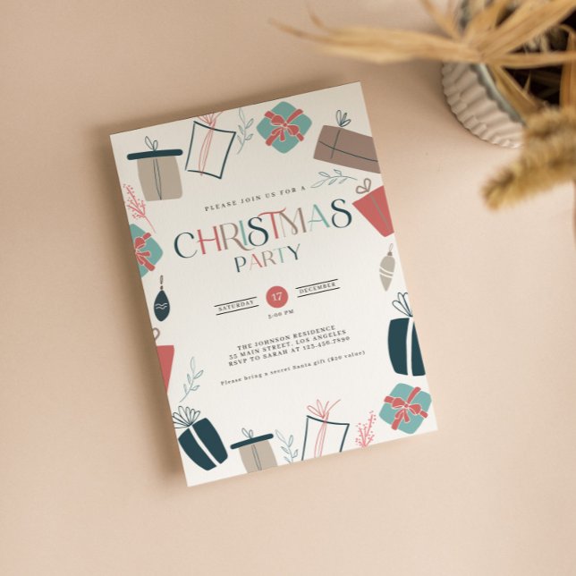 Convite de festas de Natal divertido (Criador carregado)