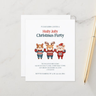 Convite de festas de Natal do Budget Holly Jolly