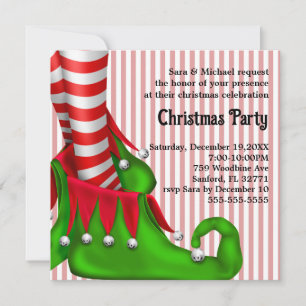 Convite de festas de Natal do Calçado Elf