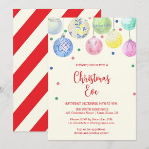 Convite de festas de Natal do Ornament de Férias