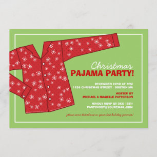 Convite de festas de Natal do Pajama