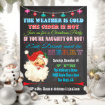 Convite de festas de Natal do Quadro Retro<br><div class="desc">Convide os seus amigos malvados ou simpáticos para esta festa de Natal fantástica com uma Santa Cláusula vintage,  ornamentos pendurados,  tipografia divertida,  tudo num fundo de quadro. Então coma,  beba e seja Feliz com o convite incrível.</div>