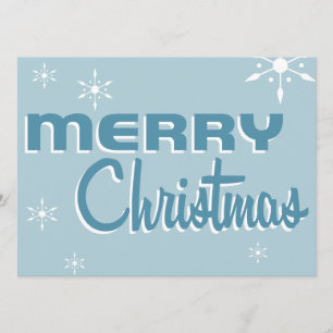 Convite de festas de Natal do Século Médio Azul