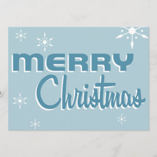 Convite de festas de Natal do Século Médio Azul