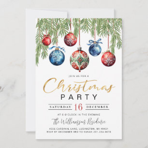 Convite de festas de Natal Elegante
