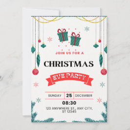 Convite de festas de Natal Elegante