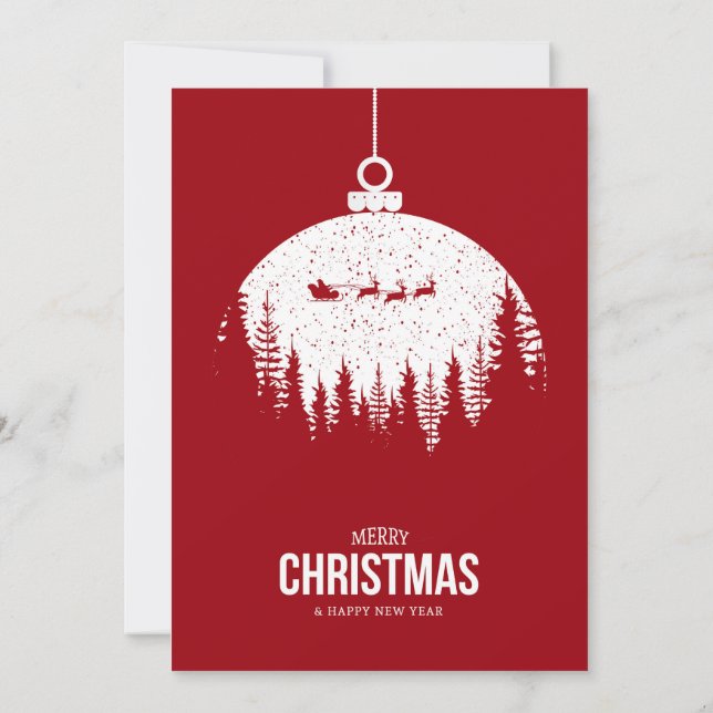 Convite de festas de Natal Elegante (Verso)