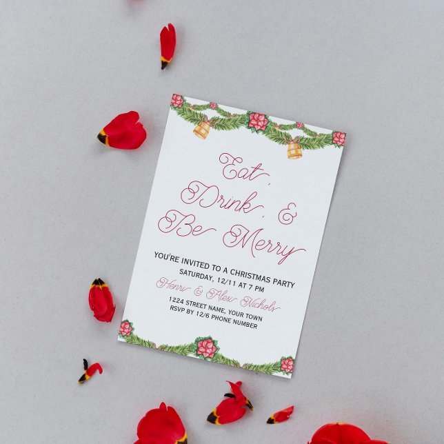 Convite de festas de Natal Elegante (Criador carregado)