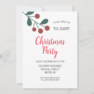 Convite de festas de Natal Elegante