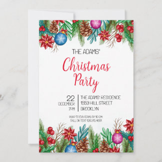 Convite de festas de Natal Elegante