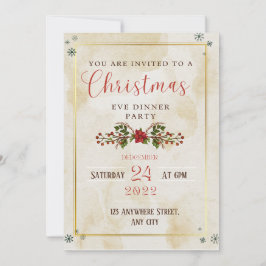 Convite de festas de Natal Elegante Russo