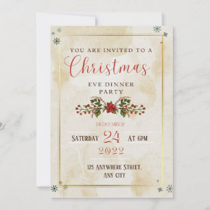 Convite de festas de Natal Elegante Russo