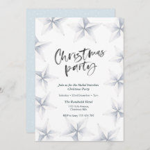Convite de festas de Natal | estrelas prateadas