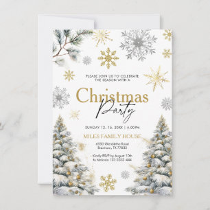 Convite de festas de Natal, festa de Natal Dourada