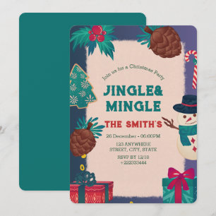 Convite de festas de Natal Festivo