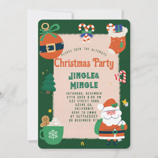 Convite de festas de Natal Festivo